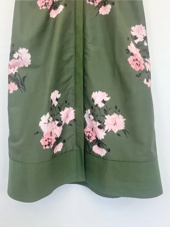 Tuckernuck Olive and Pressed Chloe Green Pink Floral Midi Dress Wide Sleeves Med - Picture 8 of 15